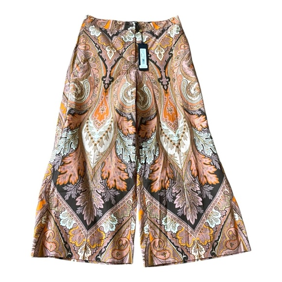 Kobi Halperin Laura Print Cropped Pant 100% Cotton Sz 6 NEW Retro - Picture 1 of 3